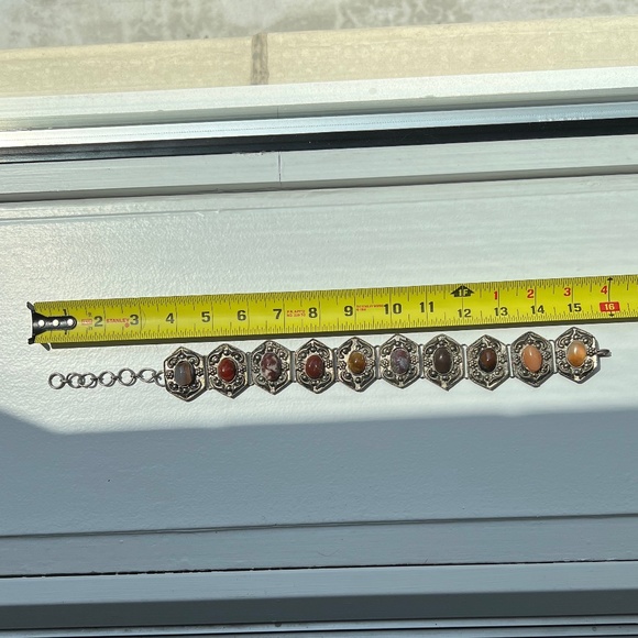 Vintage Stone and Pewter tone Choker - Picture 9 of 9